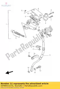 Suzuki 5948001D70 manguera, freno delantero - Lado inferior