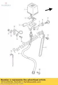 Suzuki 3472105D30 compteur kilométrique - La partie au fond