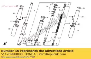 Honda 51420MBH003 caso r inferior - Lado inferior