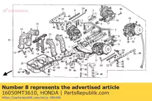 Honda 16050MT3610 compr, bobina spg. - Lado inferior