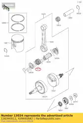 Tutaj możesz zamówić ? O? Ysko-du? Y koniec, sktz 202 kx65a od Kawasaki , z numerem części 130340012: