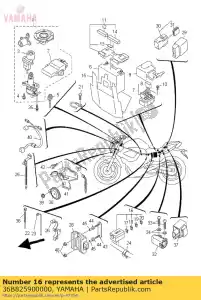 yamaha 36B825900000 wire harness assy - Bottom side