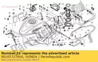 90105727000, Honda, clip, 2x50 honda cbf cbr f (j) portugal / kph nsr nt nx vfr vtr vtx 125 250 600 650 700 1000 1200 1800 1988 1999 2000 2001 2002 2003 2004 2005 2006 2007 2008 2009 2010 2011 2012 2013, Nouveau