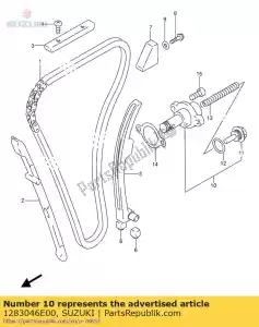 suzuki 1283046E00 ajusteur assy, ??t - La partie au fond