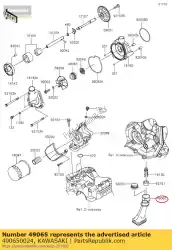 Qui puoi ordinare filtro-olio zx600r9f da Kawasaki , con numero parte 490650024: