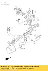 Here you can order the pipe,oil outlet from Suzuki, with part number 1648148B01: