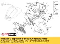 AP8269164, Piaggio Group, carenatura anteriore rh. grigio aprilia  scarabeo 300 2009 2010, Nuovo