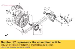 Aqui você pode pedir o selo de óleo, 19x30,5x7 (arai) em Honda , com o número da peça 90754147003:
