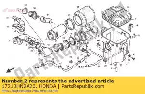 Honda 17210HN2A20 caja, filtro de aire - Lado inferior