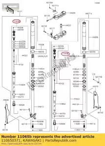 Kawasaki 110650371 cap,base valve - Bottom side