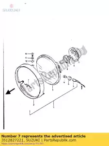 suzuki 3512827221 primavera, cabeça lmp - Lado inferior