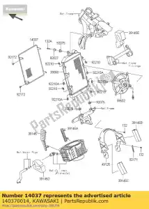 kawasaki 140370014 screen,inner vn1600-a1 - Bottom side