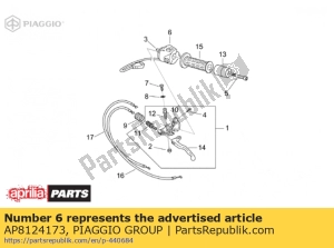 aprilia AP8124173 conmutador luz izquierda c cableado - Lado inferior