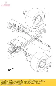 yamaha 903874000100 collar - Lado inferior