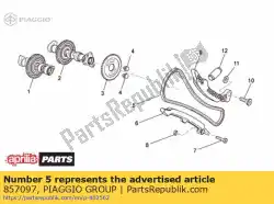 Ici, vous pouvez commander le chaîne d'arbre à cames auprès de Piaggio Group , avec le numéro de pièce 857097: