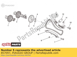 Aprilia 857097, Nokkenas ketting, OEM: Aprilia 857097