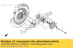 Ici, vous pouvez commander le sous-ensemble de roue., rr. Auprès de Honda , avec le numéro de pièce 42650KGB610: