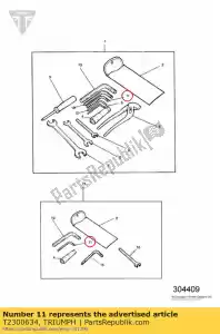 triumph T2300634 chave allen, 5 mm - Lado inferior