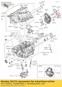 kawasaki 921720961 vis, torx, 6x14 zx1000rgf - La partie au fond