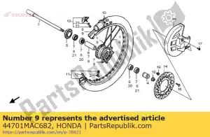 Honda 44701MAC682 jante, roue fr - La partie au fond