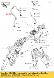 Here you can order the 01 hose-brake,hu-fr caliper from Kawasaki, with part number 430951488: