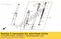 51410MCT003, Honda, tubo comp., fr. garfo honda fjs 400 600 2005 2006 2009 2010 2011 2012, Novo