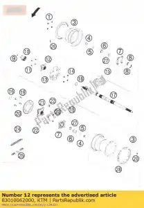 ktm 83010062000 brake disk support 08 - Bottom side