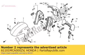Honda 61101MCA000ZV guardabarros a, fr. * r303m * - Lado inferior
