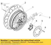 56372R00B1, Piaggio Group, rear wheel piaggio beverly bv 125 200 250 2002 2004 2005 2006 2007, New