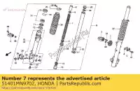 51401MN9702, Honda, printemps, fr.cush. honda nx dominator  nx650 650 , Nouveau