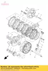 Ici, vous pouvez commander le ressort, embrayage boss auprès de Yamaha , avec le numéro de pièce 3XV163830000: