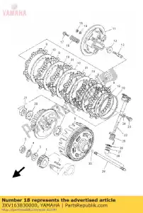 yamaha 3XV163830000 ressort, embrayage boss - La partie au fond