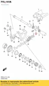 Suzuki 1127036F10 arm,exhaust val - Bottom side