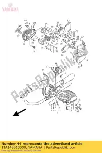 yamaha 1TA148810000 slang, bocht 1 - Onderkant