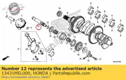 schacht, balancer van Honda, met onderdeel nummer 13431MEL000, bestel je hier online: