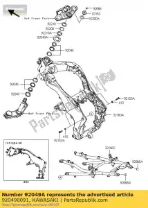 Kawasaki 920490091 seal-olie, mx043n3 - Onderkant