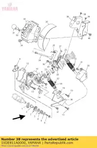 yamaha 1XDE811A0000 placa, braço de mudança - Lado inferior