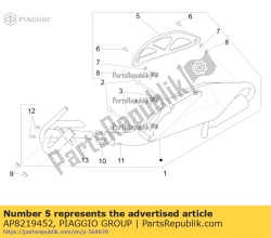 Aprilia AP8219452, Stalen uitlaatpijp prot., OEM: Aprilia AP8219452