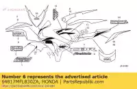 64817MFL830ZA, Honda, rayure a, l. capot central (###) * type1 * (type1) honda cbr 1000 2009, Nouveau