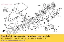 Here you can order the no description available from Honda, with part number 17251MBWD20: