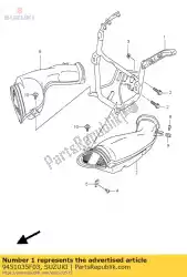 Ici, vous pouvez commander le corset, capot auprès de Suzuki , avec le numéro de pièce 9451035F03: