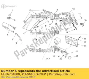 Piaggio Group GU06704800 batterijhouder - Onderkant