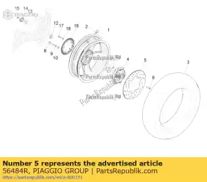 Piaggio Group 56484R brake disc - Right side