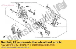 Aqui você pode pedir o calibrador sub assy., r. Fr. (nissin) em Honda , com o número da peça 45250MFFD42: