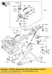 Tutaj możesz zamówić lever-comp, przedni hamulec ksf450b od Kawasaki , z numerem części 132360118: