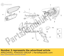 Aprilia AP8224592, Indicador de giro trasero izquierdo, OEM: Aprilia AP8224592