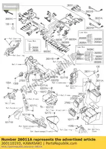 kawasaki 260110193 fio-chumbo, bateria (+) vn1700b9f - Lado inferior