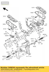 kawasaki 34003006618R support-étape, fr, lh, f.s.bl vn200 - La partie au fond