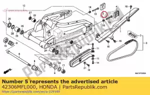 Honda 42306MFL000 collar, r. rr. eje - Lado inferior