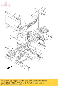 yamaha 1D72248B0000 collar, varilla 1 - Lado inferior